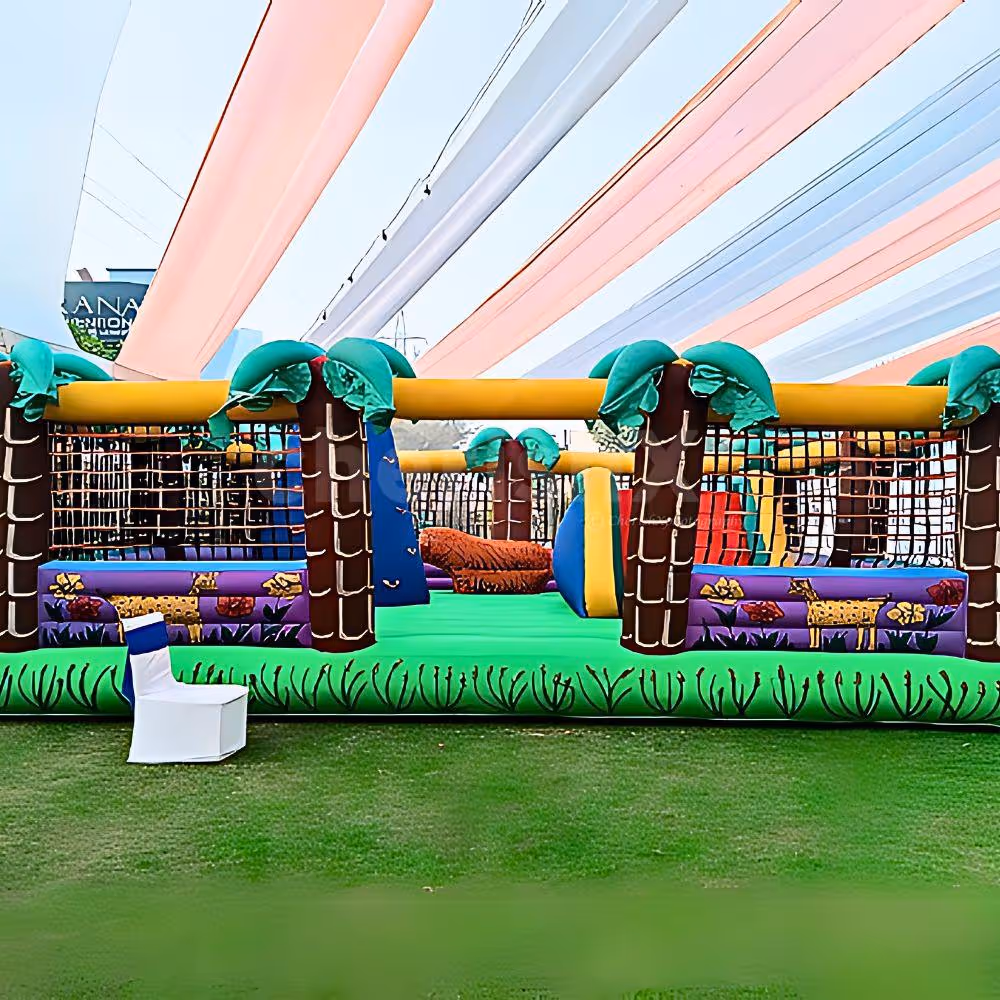 Adventure awaits with our Jungle Theme Bouncy – Ideal for kids' parties