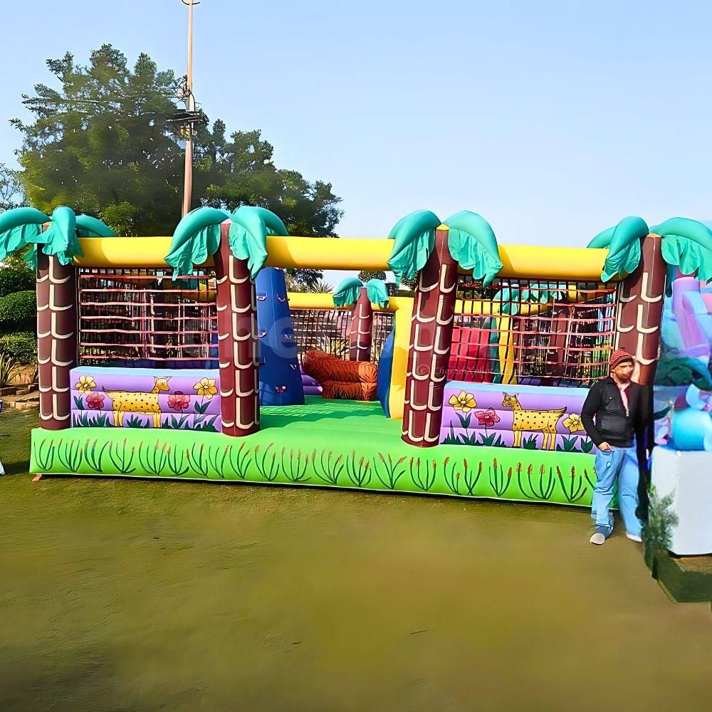 20x24 ft Jungle Theme Bouncy setup – Ensuring safe and thrilling fun for kids