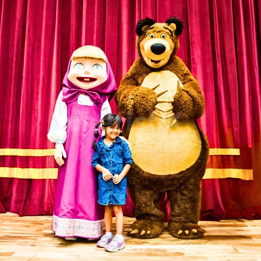 Celebrate with Masha and Bear at your child's party, featuring delightful decorations and activities that capture the magic of the show