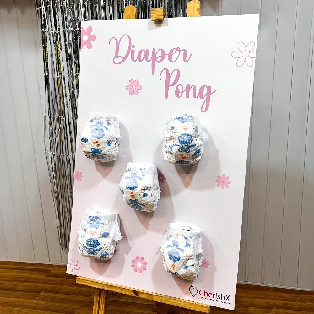 Baby shower diaper pong ideas funny