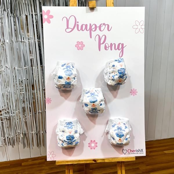 Diaper pong game ideas for baby shower