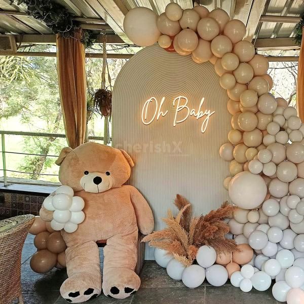 the space into a cozy haven, capturing the charm of a cuddly teddy bear with a contemporary twist.