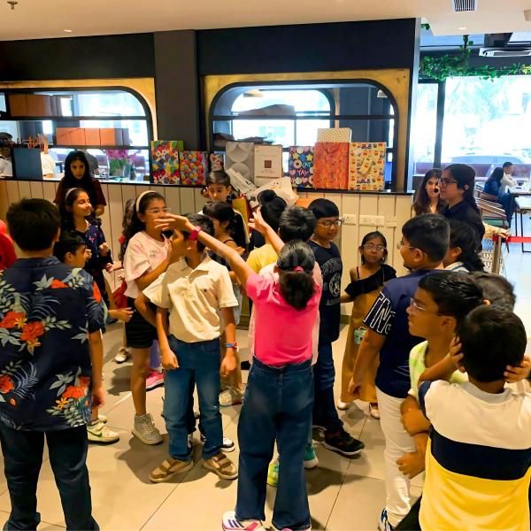 Kids exploring science with a Light Up Bottle project