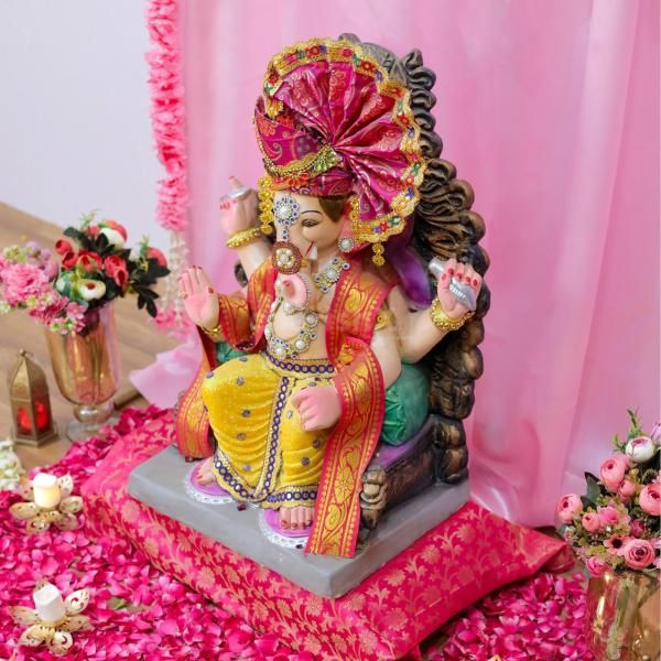 If you are worried about this year for ganpati decoration so just book your DIY Pink serenity kit from cherishx.com