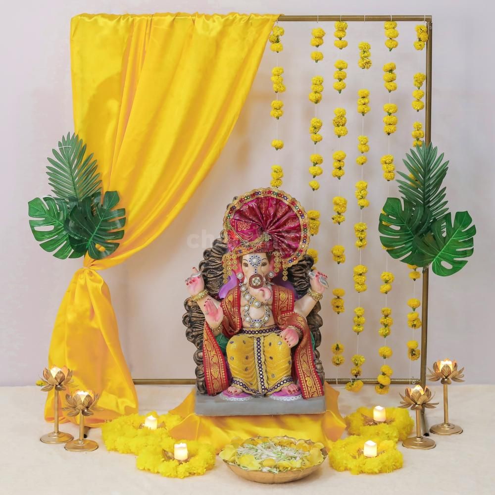 Easy DIY Ganesha chaturthi decoration