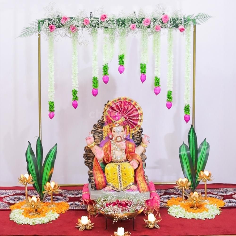 DIY Ganesh Chaturthi decoration at home