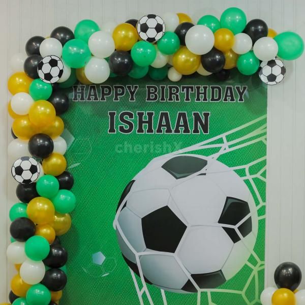 Football Theme with Metallic & Latex Balloons