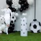 Metallic and Latex are used in football arch