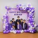 BTS themed arch and personalized flex