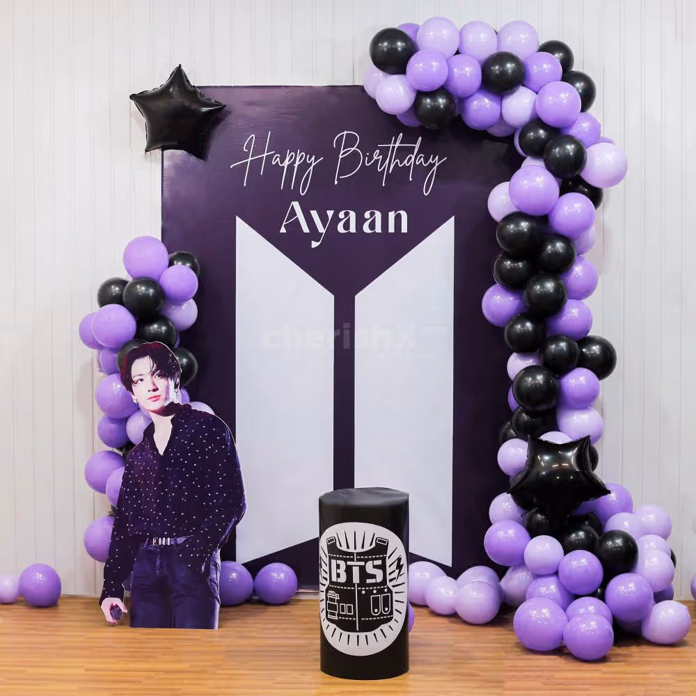 BTS band birthday decoration in Delhi NCR