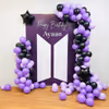 Purple theme BTS birthday decoration at your location