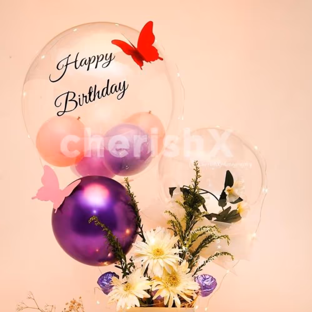 White Gerbera Flowers are placed in the bucket to make your Karwa Chauth Wish more special.