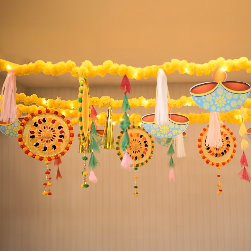 Colorful Paper Diya Design