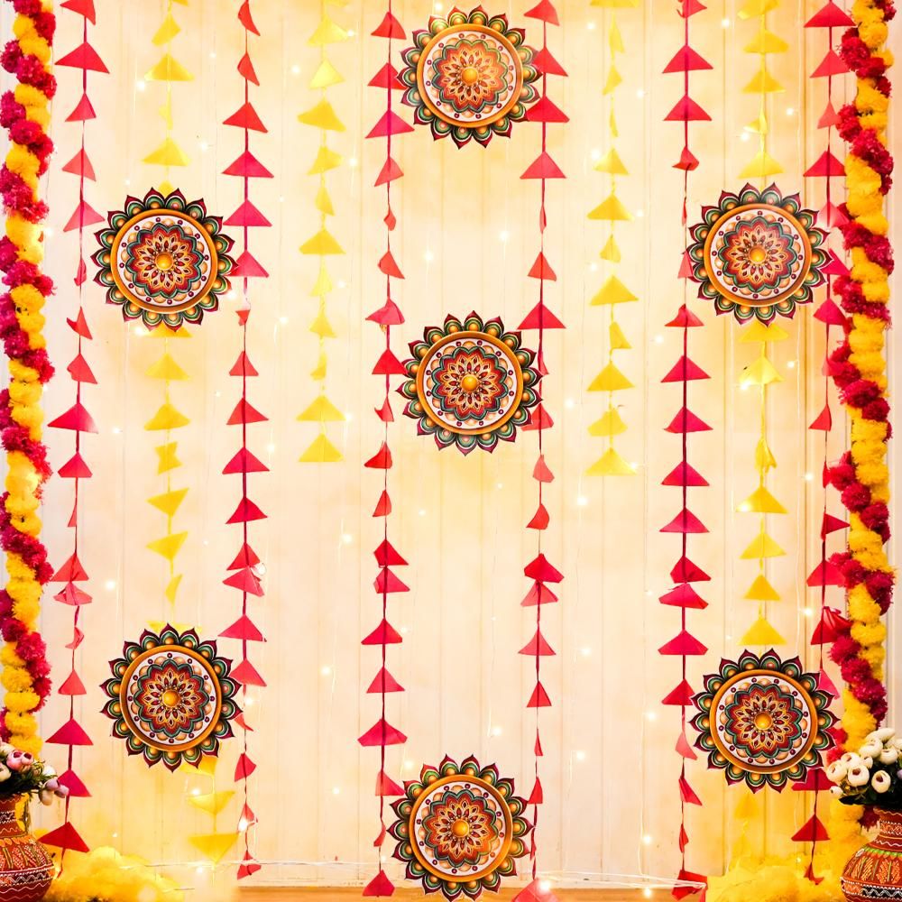 Yellow Garlands With Stand