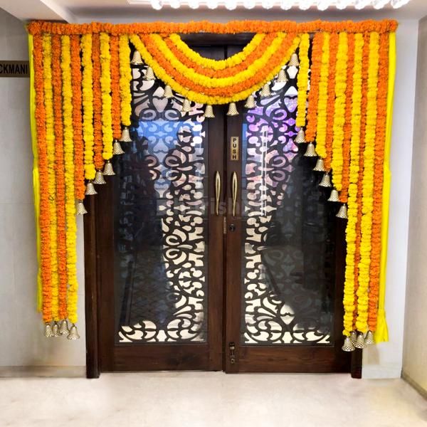 Office Entrance Decor with Artificial Garlands