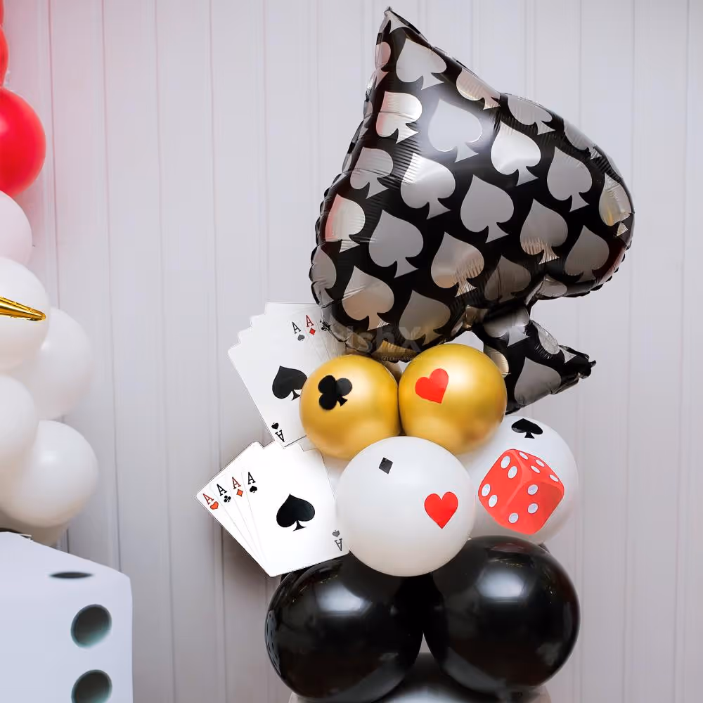 Poker Theme Bouquet of Balloons