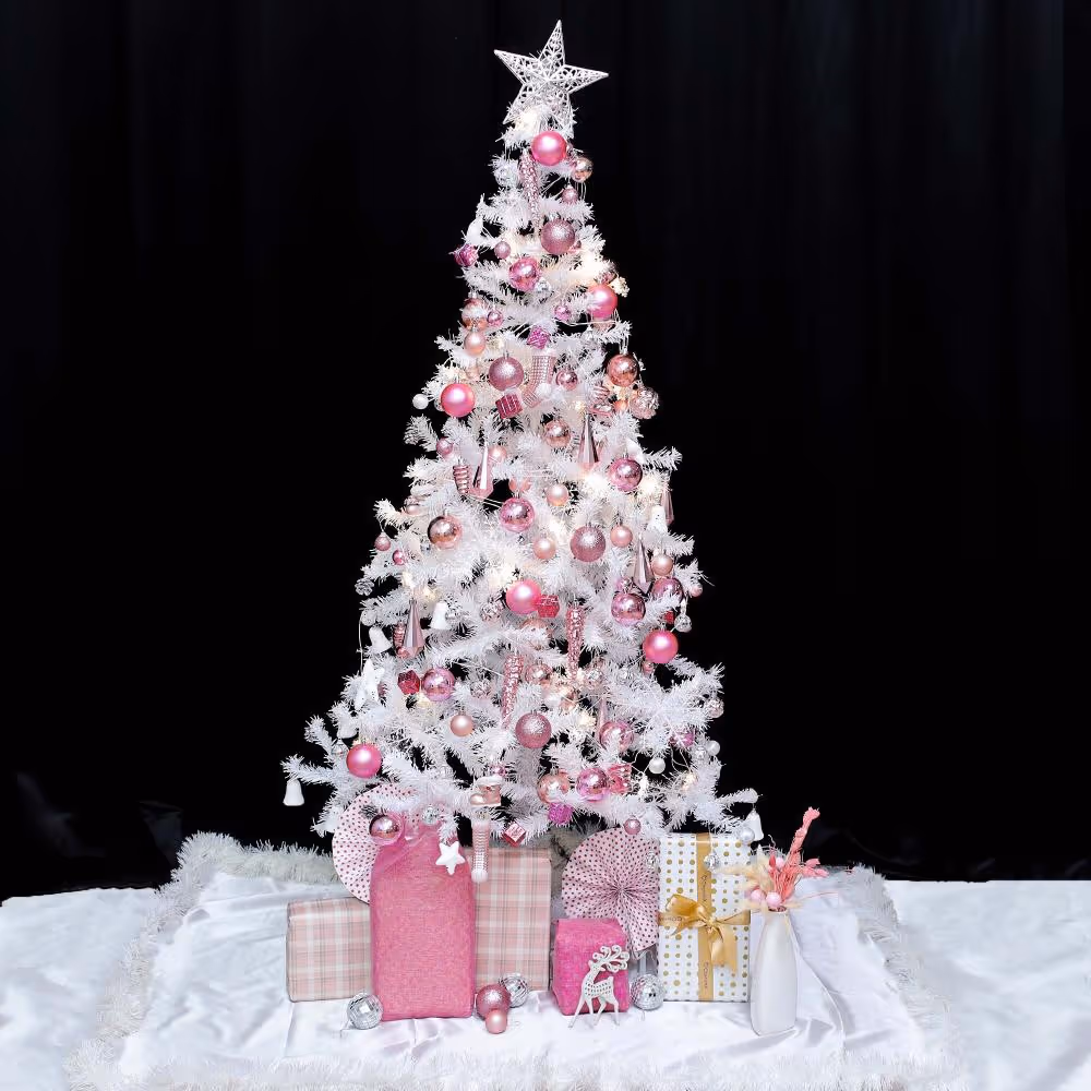 Christmas Tree with Pink Theme