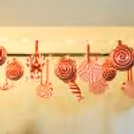 A ceiling full of candy magic, ready to spread holiday joy