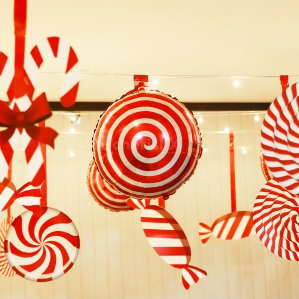 Bring the sweetness of Christmas to your ceiling with candy decor