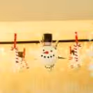 A ceiling full of festive cheer and twinkling lights