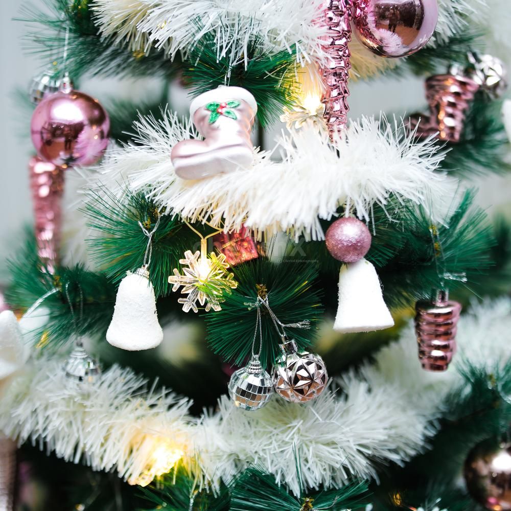 A snowy, pink Tree wonderland ready to light up your holidays