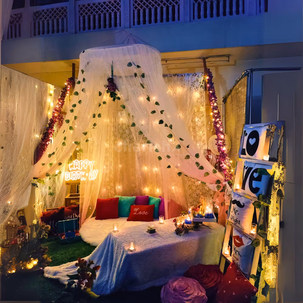 Soft curtains, starry skies, and a seven-course dinner for a night to remember