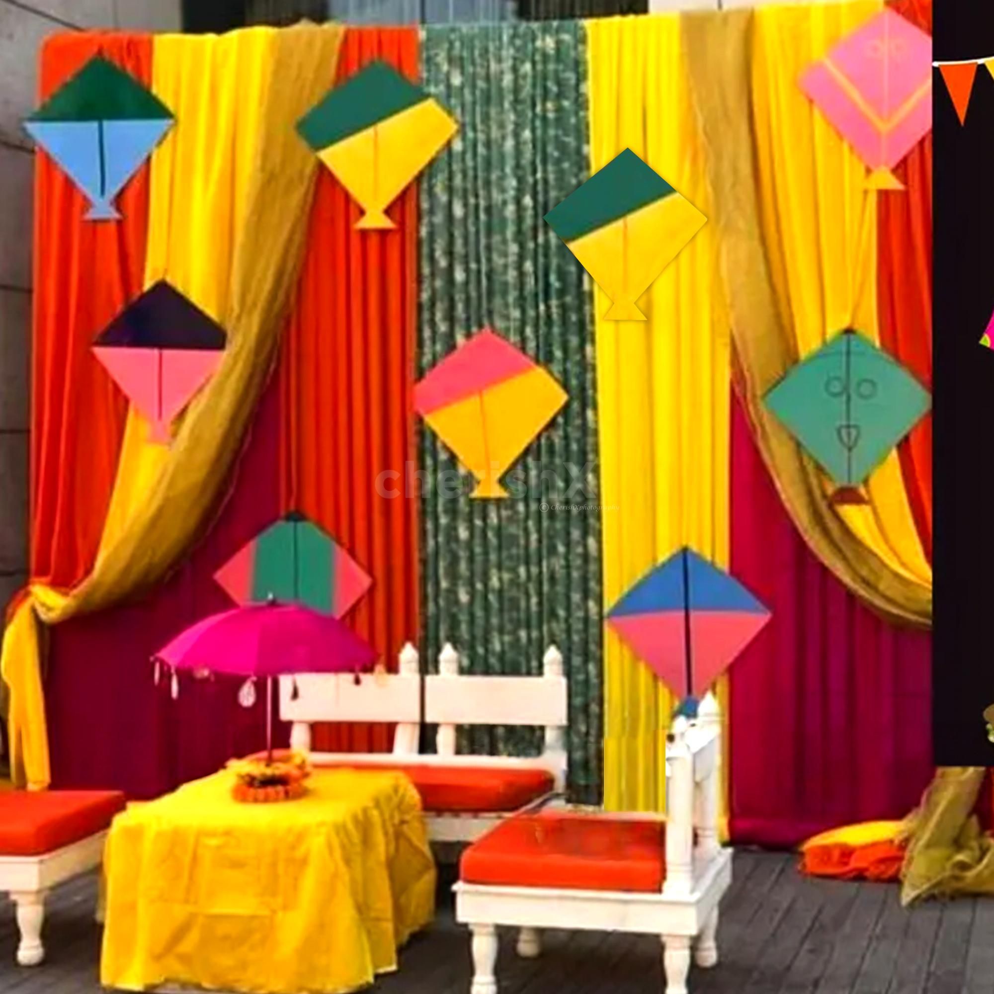 Capture unforgettable moments with a stunning Lohri photo backdrop.