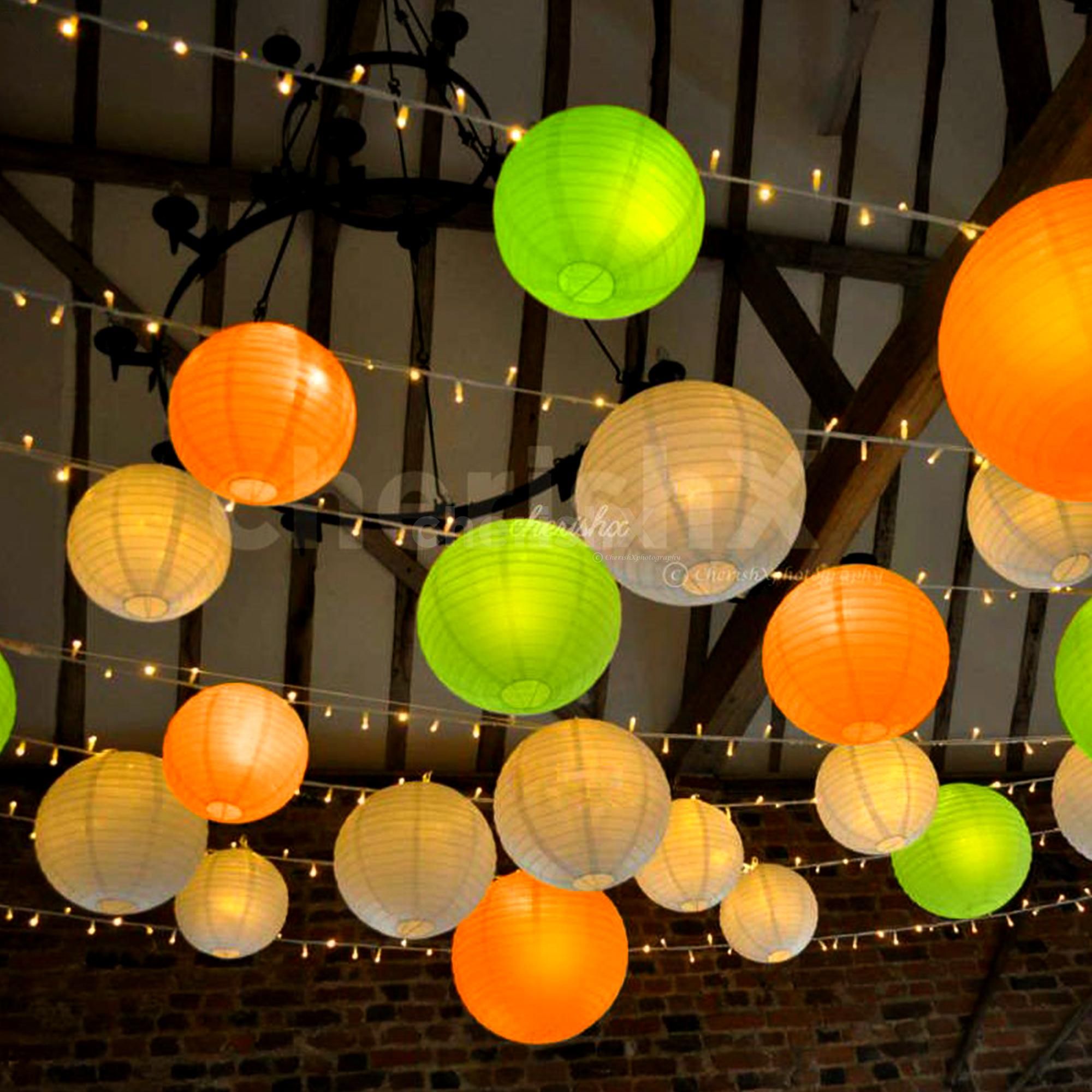 Illuminate your event with beautiful tri-colour paper lanterns.