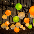 Illuminate your event with beautiful tri-colour paper lanterns.