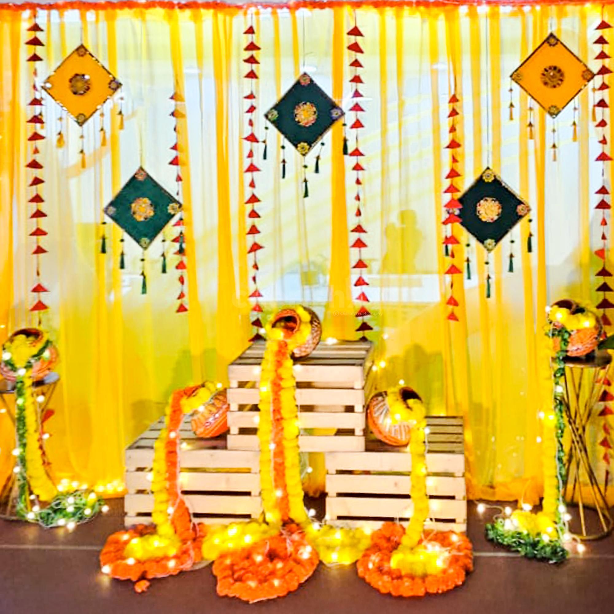 Traditional Haldi Decoration