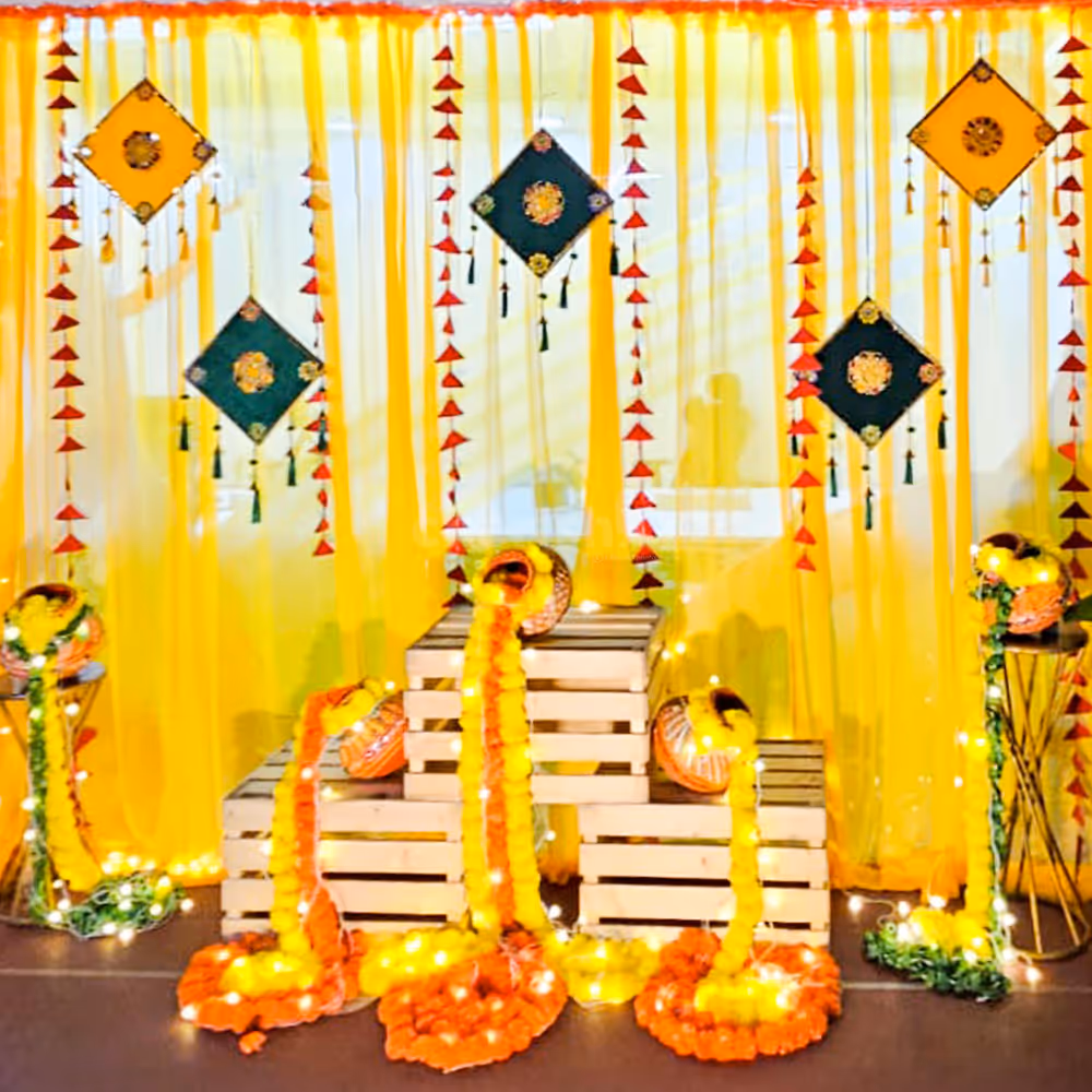 Traditional Haldi Decoration
