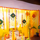 Haldi Decoration With Artificial Flower Decor