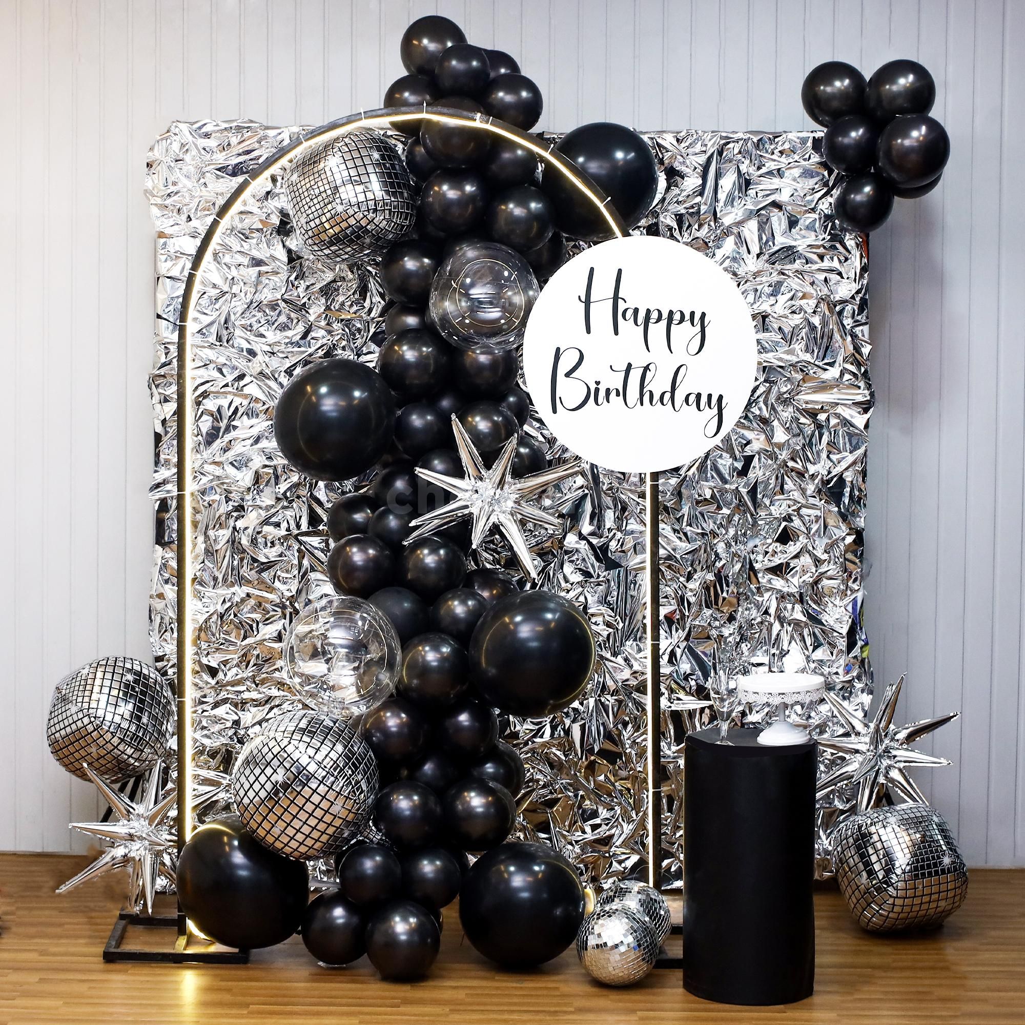 Silver Color Balloons For Birthday