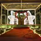 A stunning heart-shaped backdrop sets the stage for your romantic night