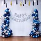 Blue Color And Silver Foil