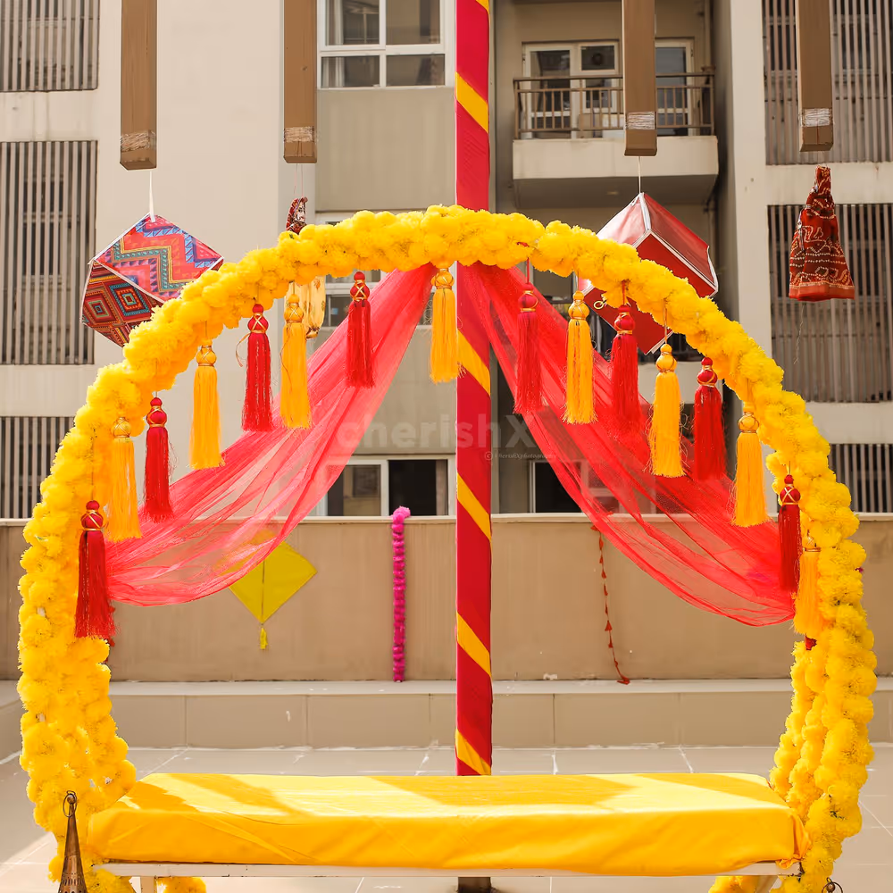 Get ready to experience a colorful, vibrant Haldi Mehndi.