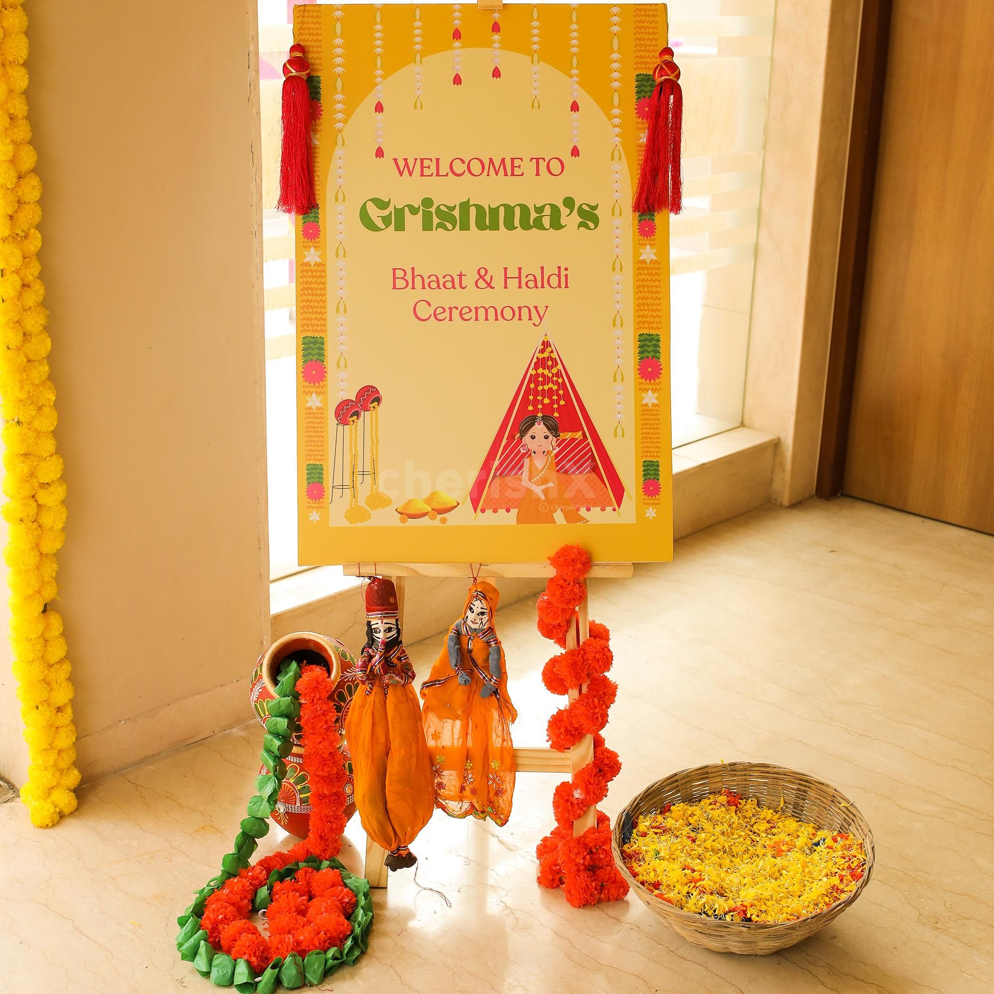 Beautiful decor for that unforgettable Haldi Mehndi moment