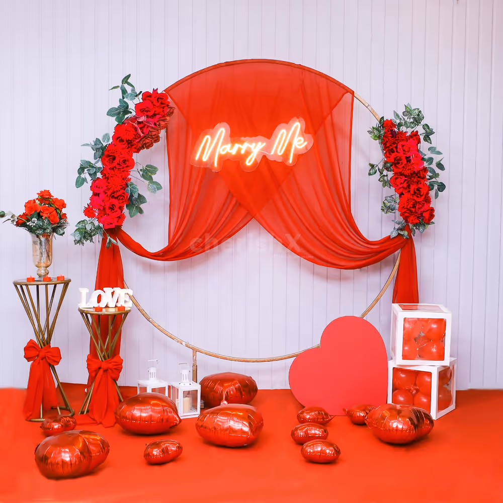 Proposal Decoration for Valentine To Show Your Love With Red Theme Decor