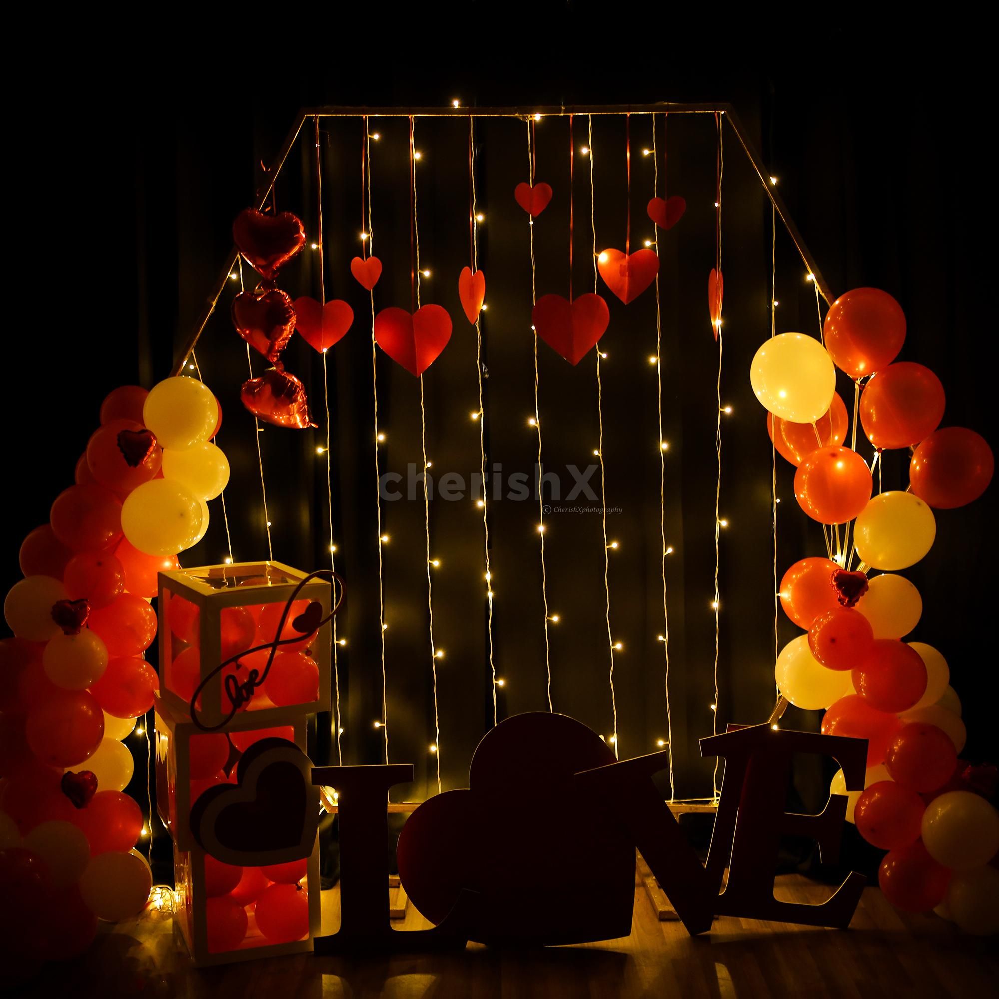 Heart Shaped Balloons In Red