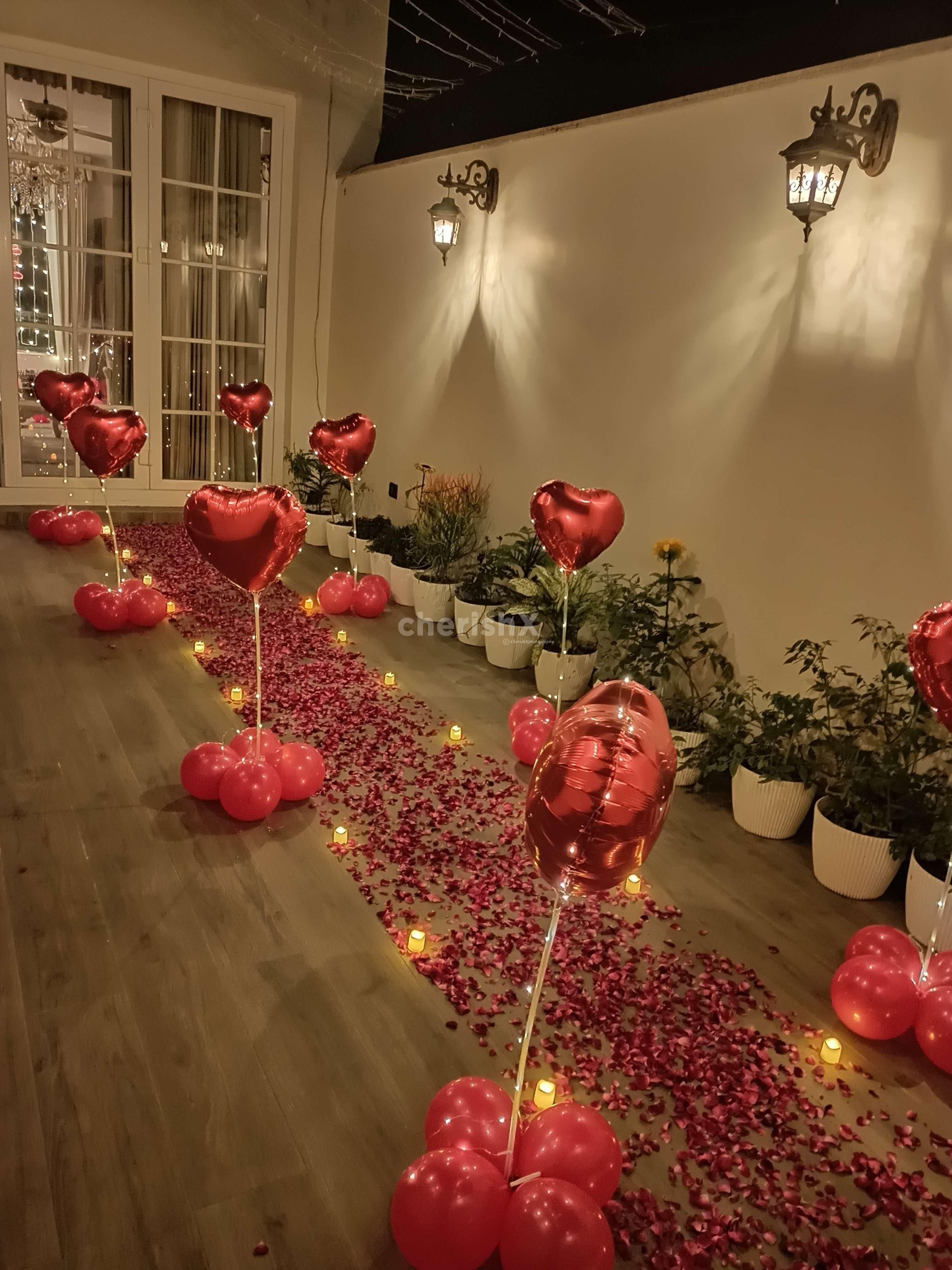 Valentines romantic pathway decor