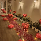 Valentines romantic pathway decor