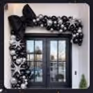 Entrance new year arch with black premium bow