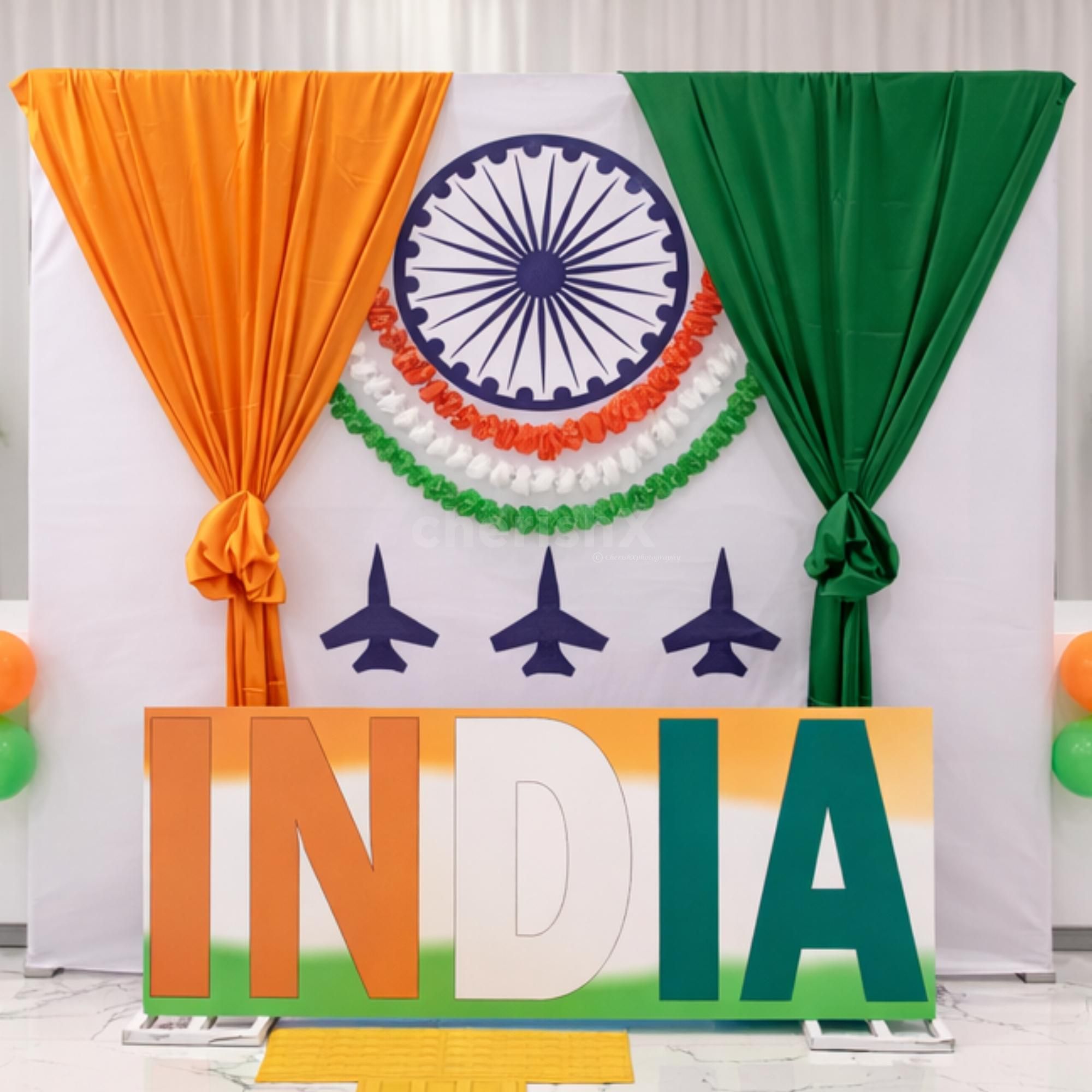 The Ashok Chakra sunboard cutout above the "INDIA" text immediately grabs attention.