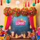Rajasthani umbrellas are iconic chatris on a banner, highlighting the warmth of harvest.