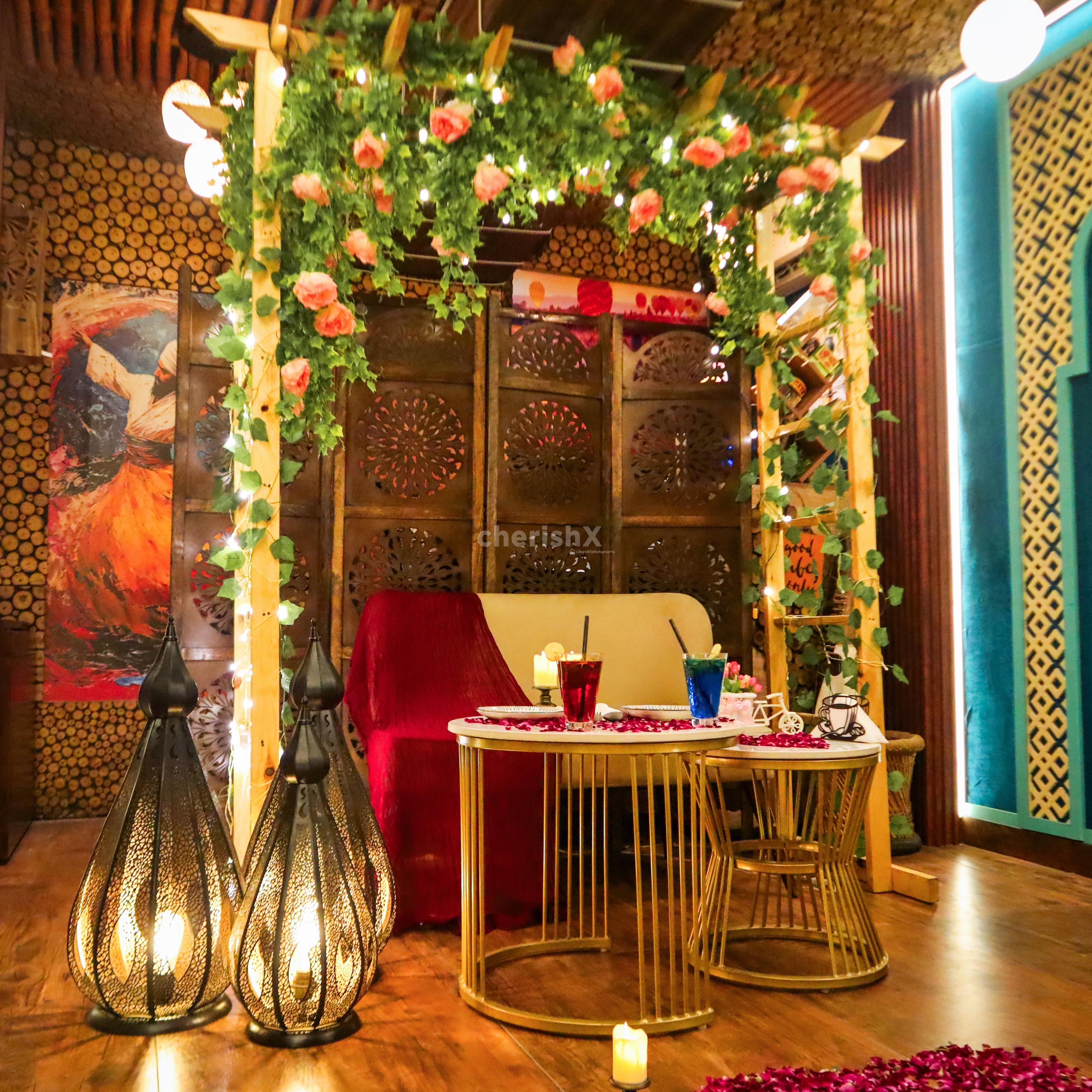 Welcome mocktails and Chinese 3-course meal served during Valentine’s cafe dining experience