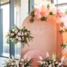Leaf bunches add freshness to the decoration adding a pop of green colour .