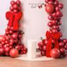 A significant, customised flex on a stand conveys the heartfelt message or wish for the beloved.