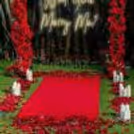 Scattering red rose petals on both sides of the carpet marks the film-inspired proposal.