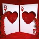Framed Twin Hearts cutouts covered with plush fabric form an amazing background