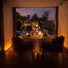 premium romantic cabana setup with elegant candlelight décor